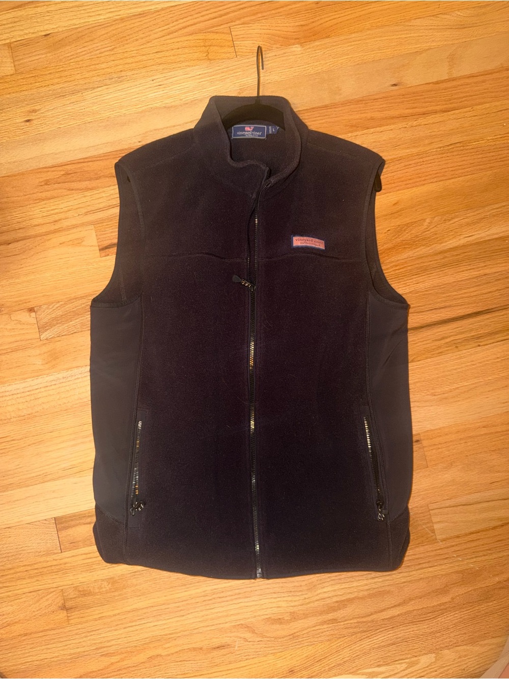 Vineyard Vines Men’s Black Fleece Zip Vest